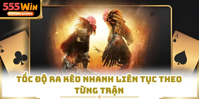 Tốc độ ra kèo nhanh liên tục theo từng trận